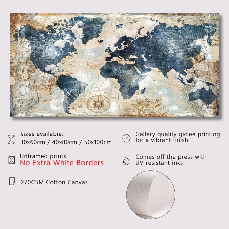1pc Canvas Poster Vintage Art  - Star Map Poster ulasan dan harga