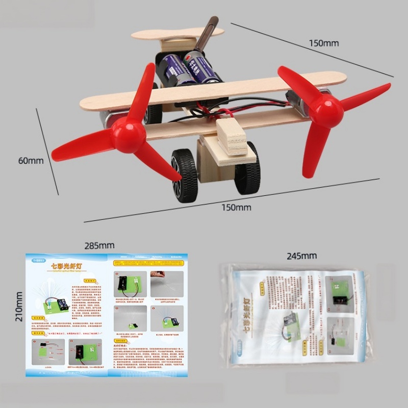 1-3Pcs Double Propeller Glider - Science Project Kit ulasan dan harga