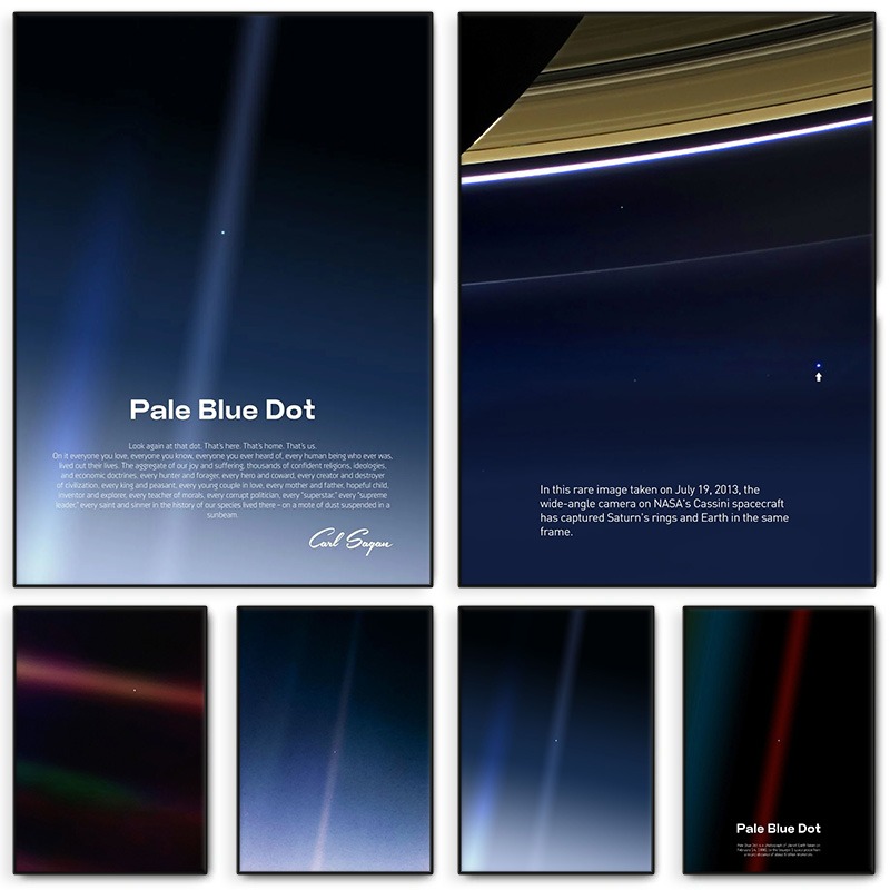 Pale Blue Dot Print Poster Voy - Star Map Poster ulasan dan harga