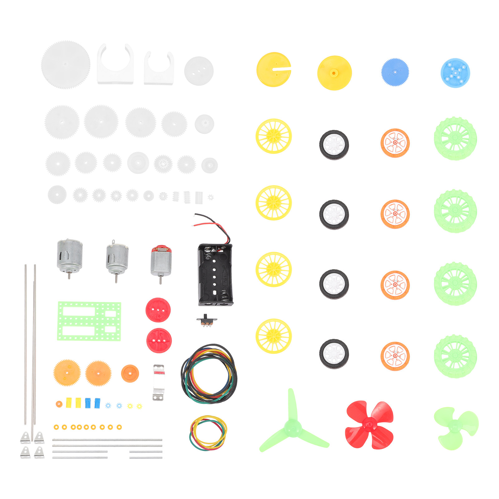 112Pcs Dc Motor Gear Kit Plast - Science Kit ulasan dan harga