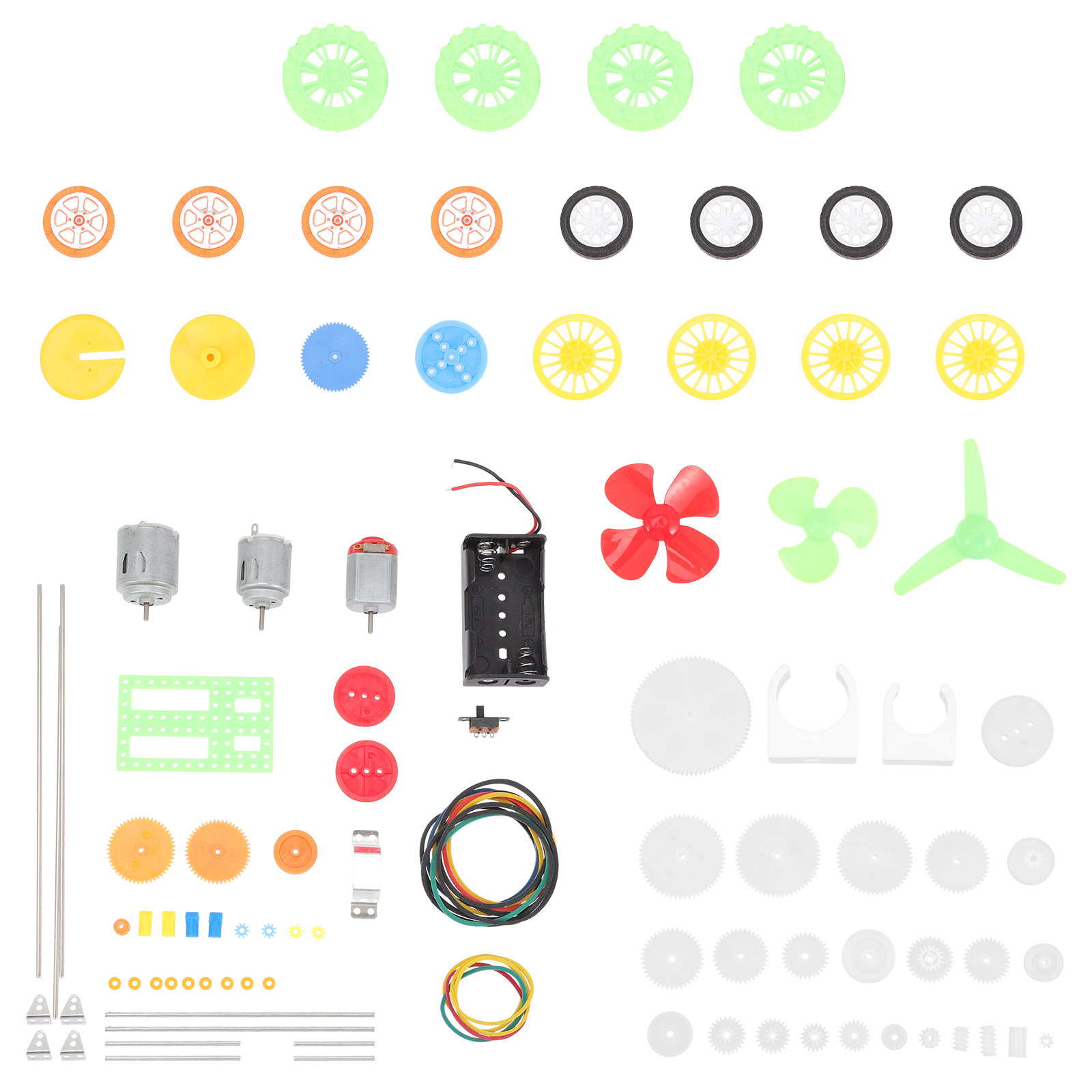 112Pcs Dc Motor Gear Kit Plast - Science Kit ulasan dan harga