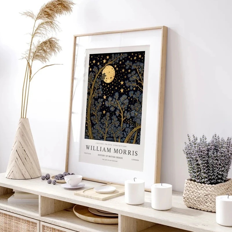 Vintage Moon and Stars William - Star Map Poster ulasan dan harga