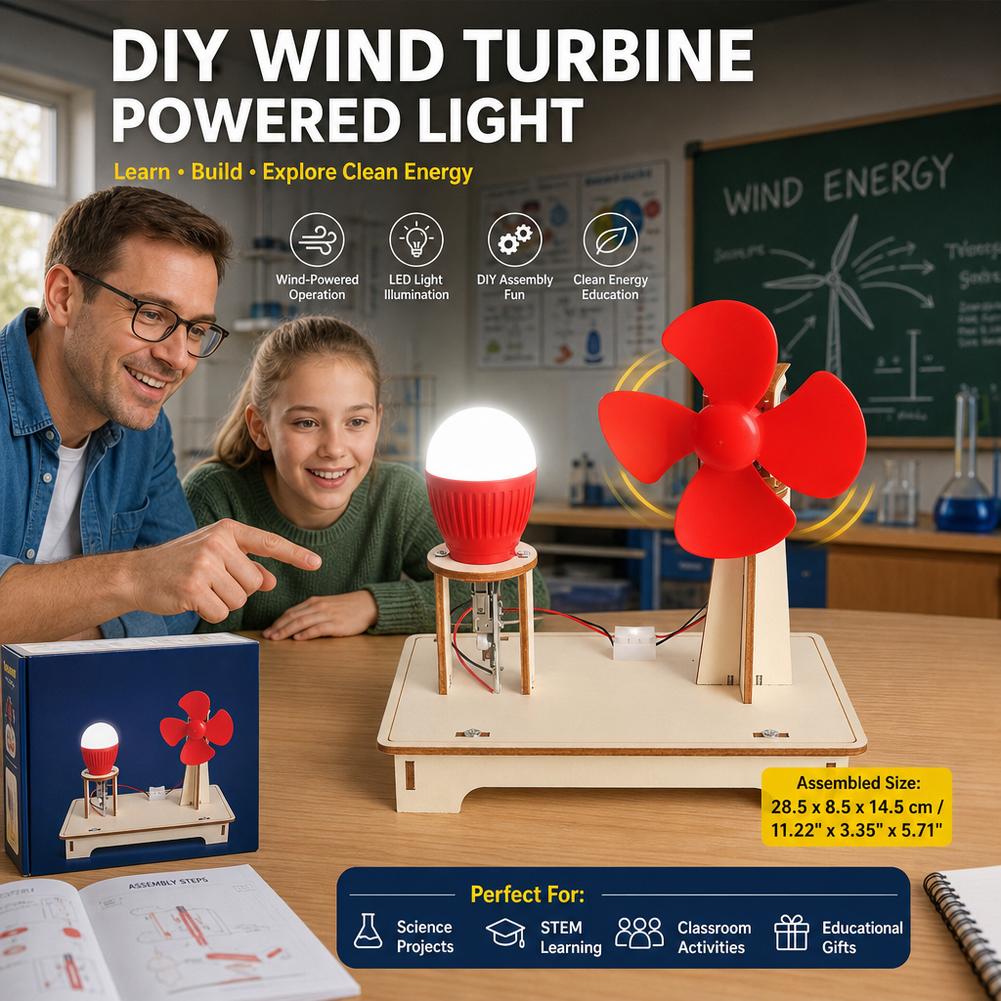 DIY Wind Power Generation Ligh - Science Kit ulasan dan harga